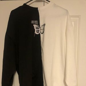 Women’s two tone crew neck